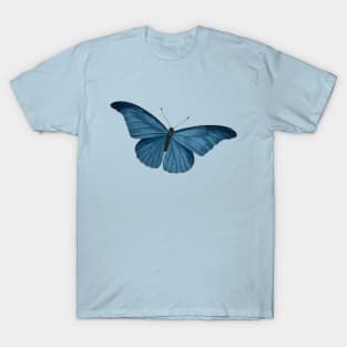 Gorgeous Vintage Bright Blue Butterfly Design T-Shirt